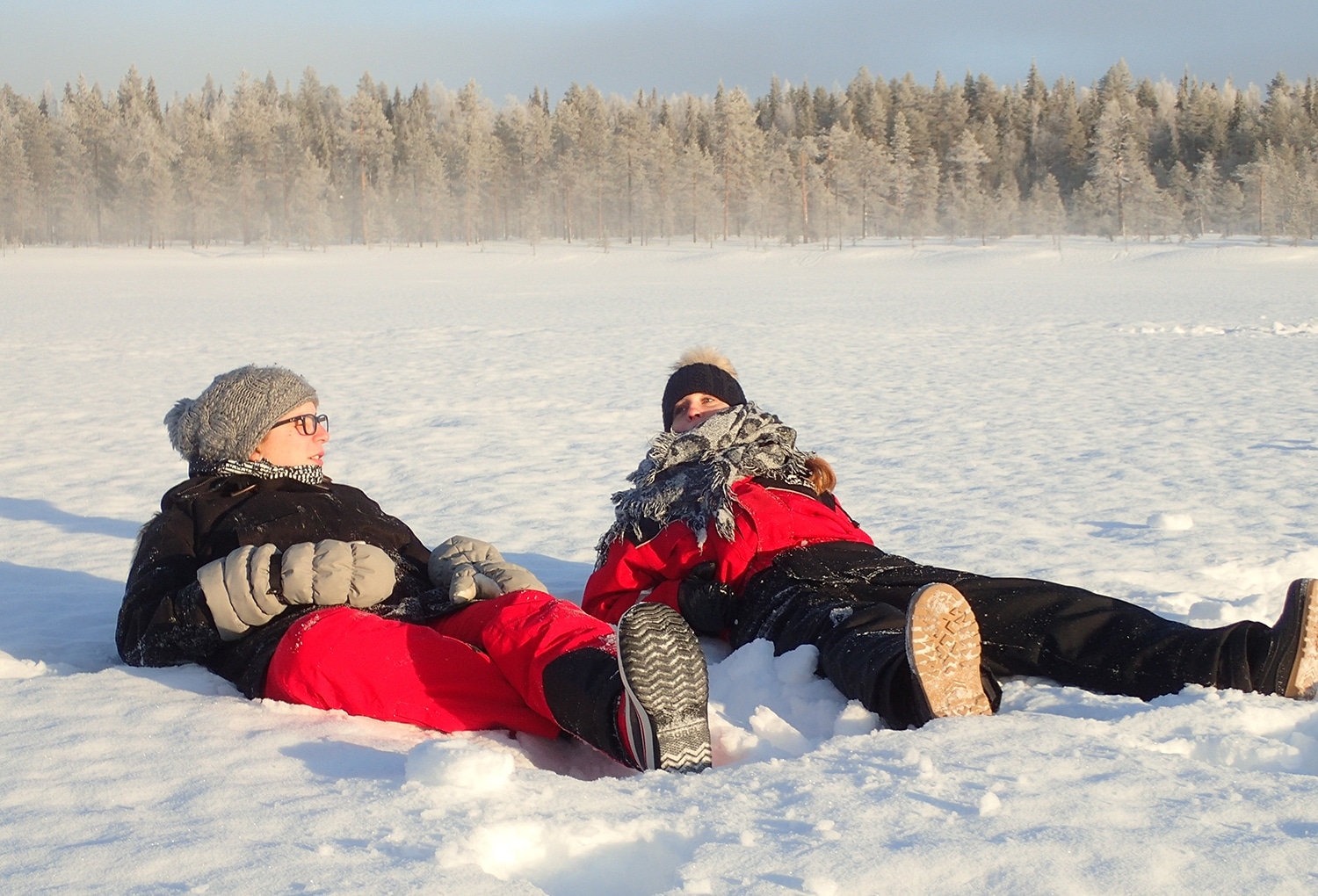 Lac gelé avec les Sorel Caribou