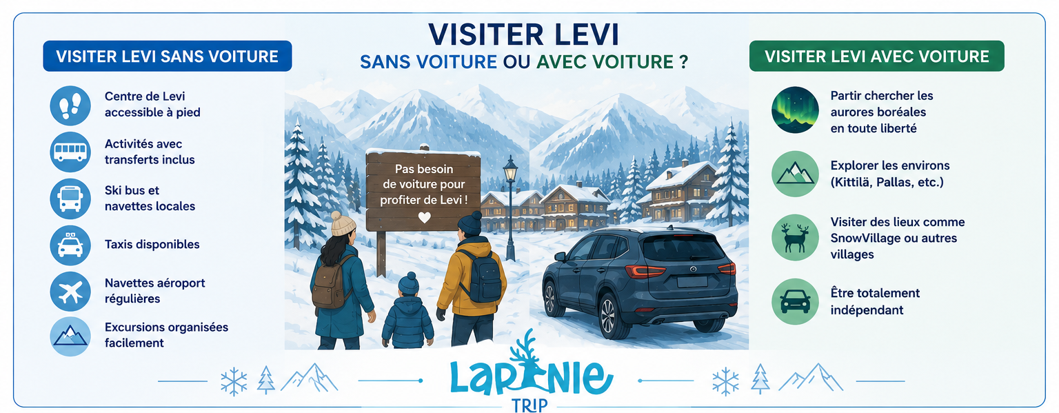 Visiter Levi : avec ou sans voiture ?